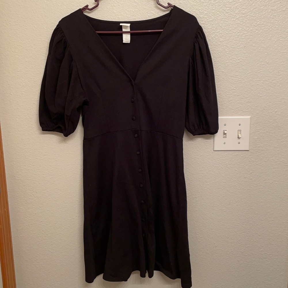 H&M , Shirt Black Dress, Small